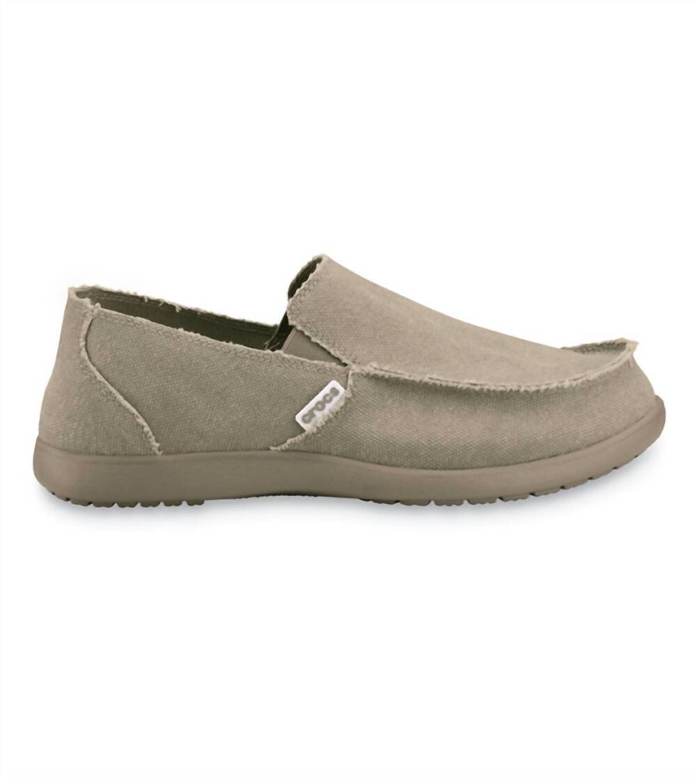 NEW CROCS men's santa cruz loafer in khaki/khaki